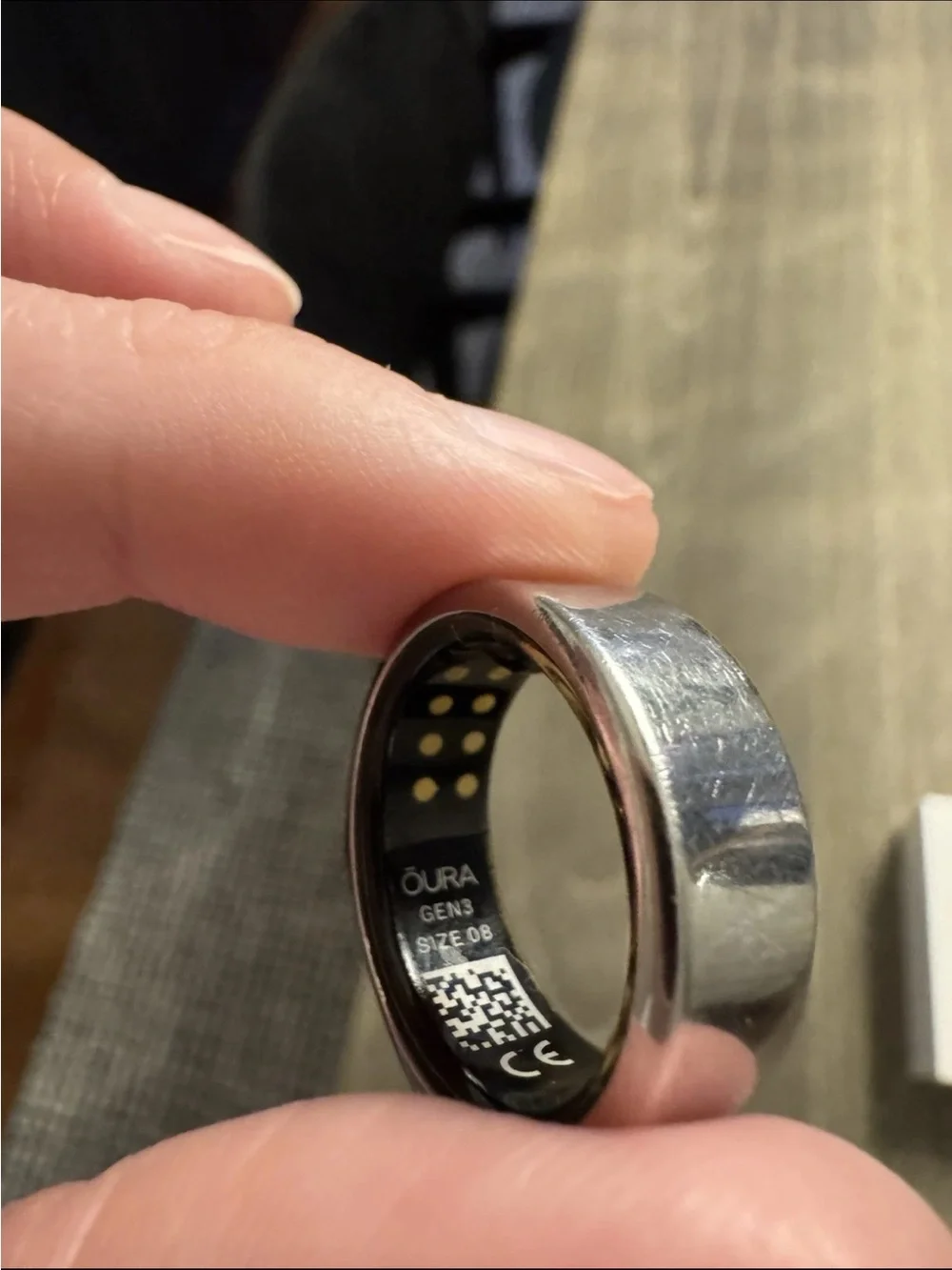 Oura Ring Gen 3 Heritage Silver Size 8
